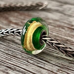 TROLLBEADS Heart Chakra Bead LAA 925S Preowned Perfect! w 22k Gold